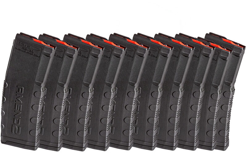 Amend2 AR 15 223 5 56mm 30rd Mod 2 Magazines Black Batch Of 10 J G