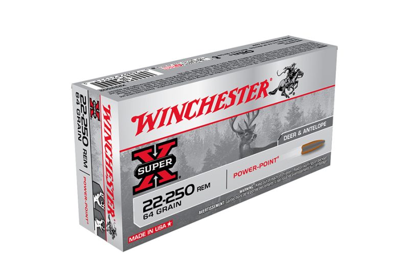 22 250 Rem Winchester Super X 64gr SP Power Point Ammo 20rd Box J G