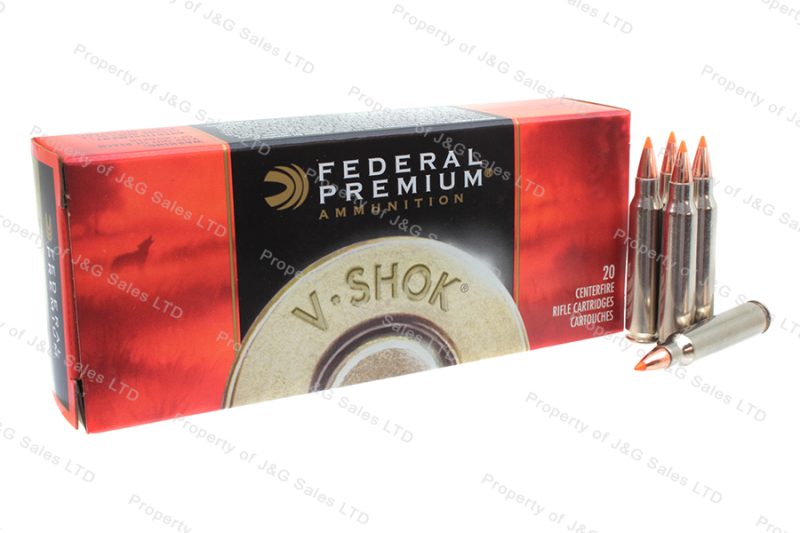 223 Federal Premium 55gr Nosler Ballistic Tip V Shok 20rd Box P223F