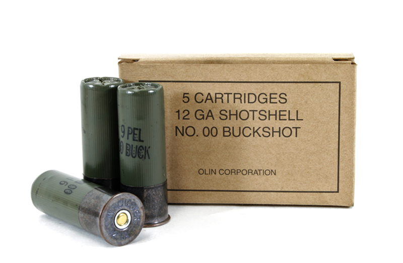 12ga Winchester, 2.75″, 00 Buckshot, 9 Pellet Military Grade, 5rd box ...