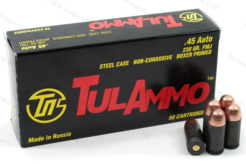 45ACP Tulammo 230gr FMJ Ammo, 1000rds. | J&G Sales