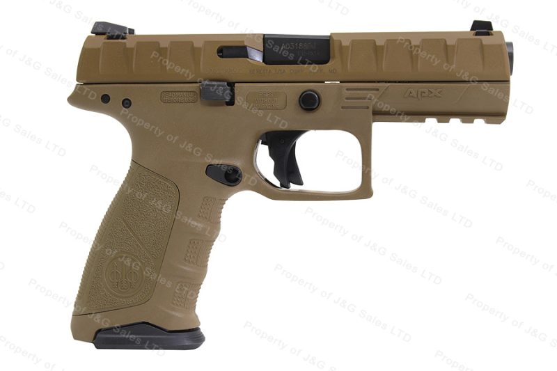 Beretta Apx Full Size Semi Auto Pistol 9mm 43″ Barrel Fde 17rd Mags New Jandg Sales 7989