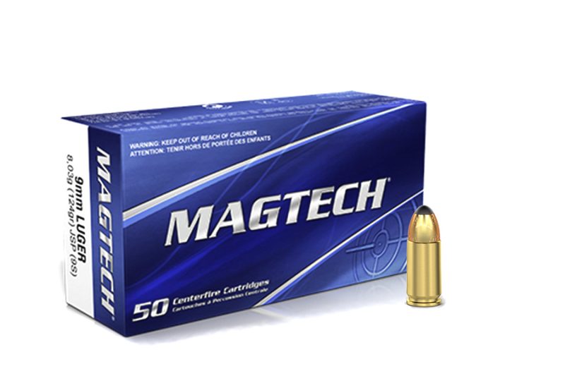 9mm MagTech 124gr JSP Soft Point Ammo, 50rd box. – J&G Sales