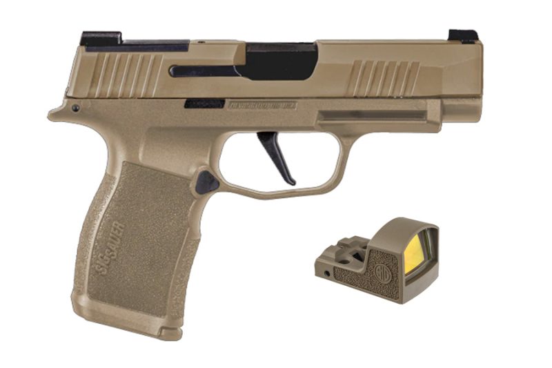 Sig Sauer P365XL Compact Semi Auto Pistol, 9mm, 3.7″ Barrel, Coyote Tan ...