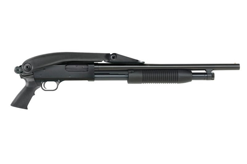 Maverick 88 Pump Action Shotgun, 12ga, 18.5″ Barrel, Top Folding Stock ...