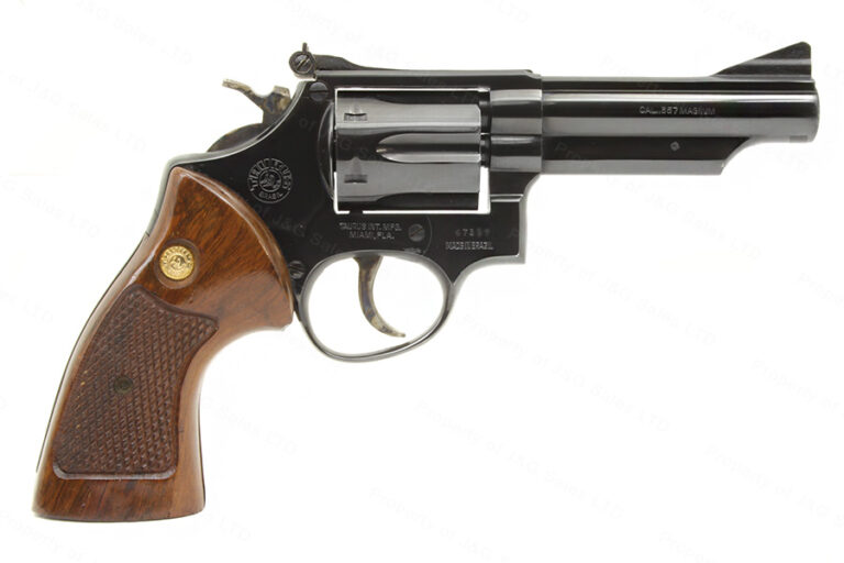 Taurus 66 Revolver, 357 Magnum, 4″ Barrel, Blued, Target Grips, VG+ ...