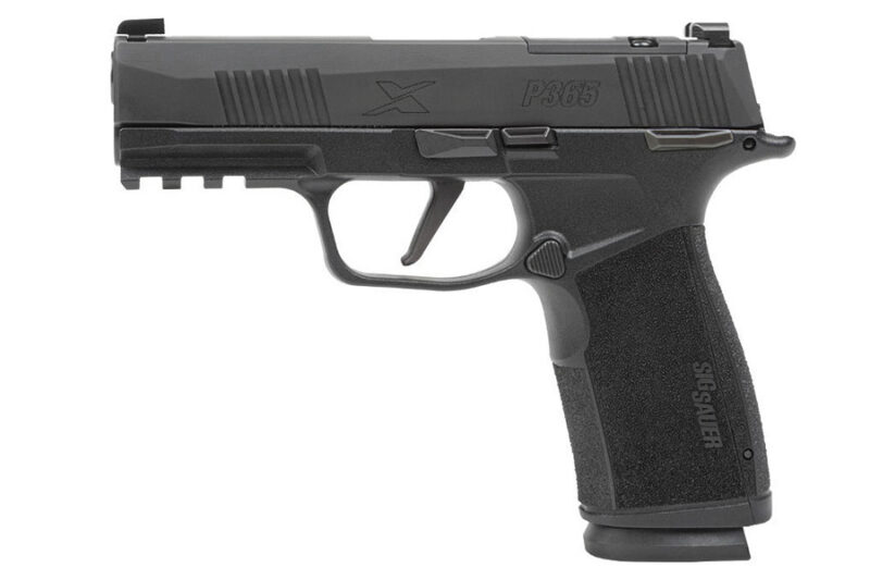 Sig Sauer P365-X Macro Semi Auto Pistol, 9mm, 3.7″ Barrel, Black, Optic ...