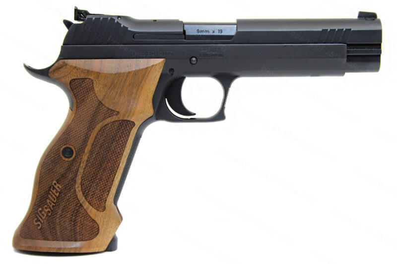 Sig Sauer P210 Target Semi Auto Pistol, 9mm, 5″ Barrel, Blued, Wood ...