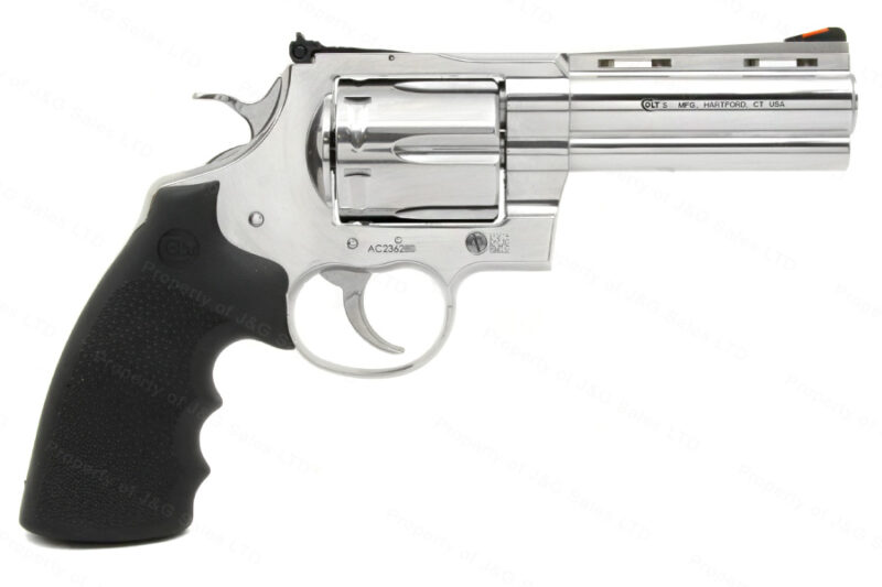 Colt Anaconda Revolver, 44 Magnum, 4″ Barrel, Stainless, Hogue Rubber ...