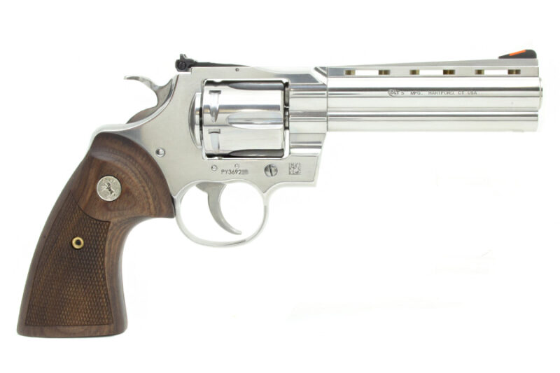 Colt Python Revolver, 357 Magnum, 5″ Barrel, Stainless, New. – J&G Sales