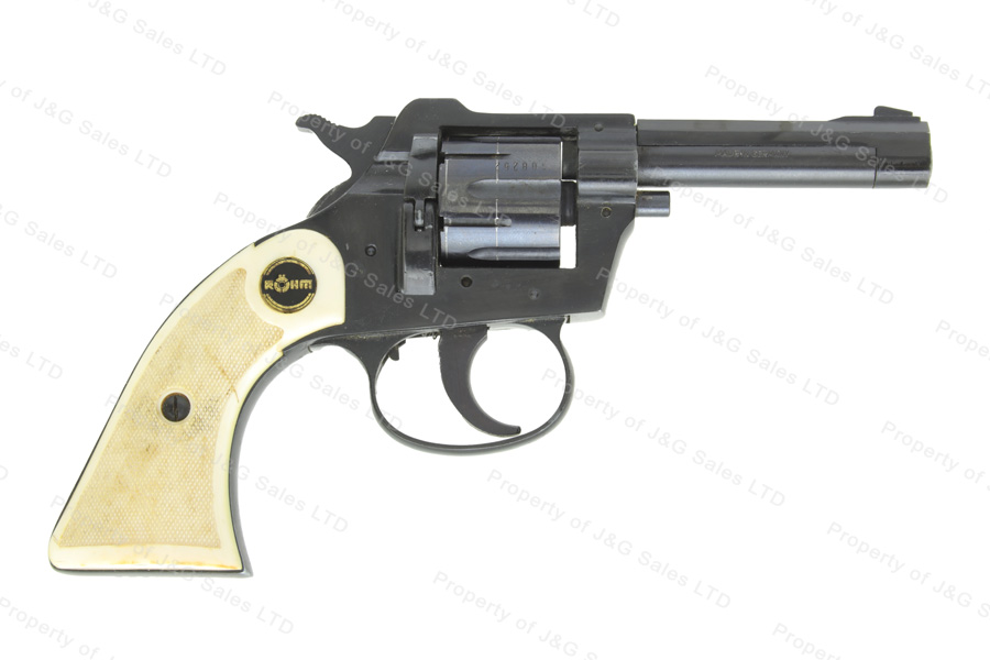 Rohm RG 10s Revolver, 22LR, 3.25″ Barrel, Black, Faux Ivory Grips, GSS ...