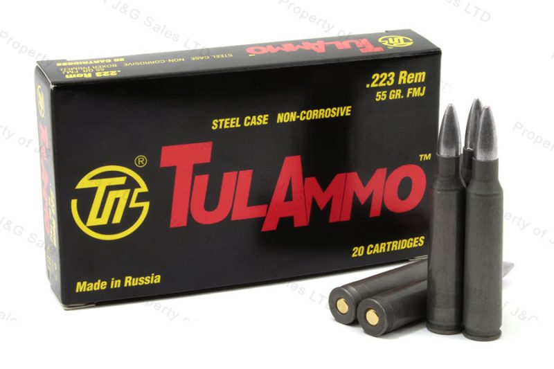 223 Tulammo 55gr FMJ Ammo, 20rd Box. | J&G Sales