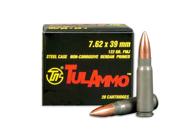 7.62×39 Tulammo 122gr FMJ Ammo, 20rd Box. – J&G Sales