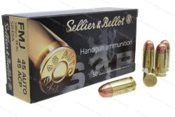 45ACP S&B 230gr FMJ Ammo, 50rd Box.