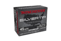 45ACP Winchester Silvertip 185gr JHP Defense Ammo, 20rd Box.