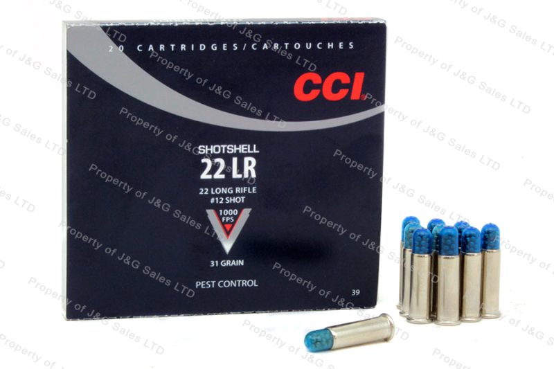 22LR CCI Shotshell Ammo, 31gr, #12 Birdshot, 20rd Box, New. – J&G Sales