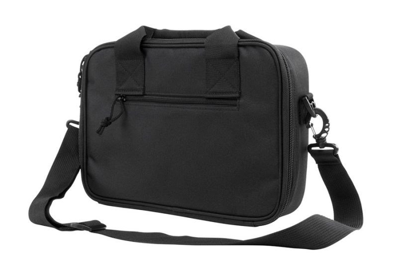 VISM Deluxe Double Pistol Case Rangebag, Black Nylon, Padded With Mag ...